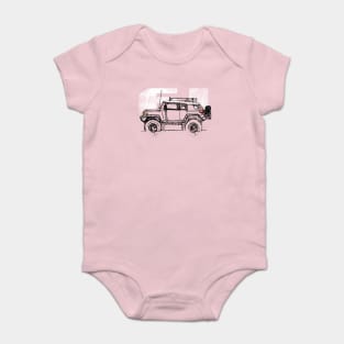 Toyota FJ Cruiser - Sketch artist Profile, best gift for FJ's Dad, Mom birthday gift, off road T-Shirt Baby Bodysuit